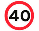 Speed limit sign